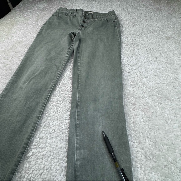 MADEWELL 9" High Rise Skinny Jeans: Garment-Dyed Button-Front stretchy soft 27 - Picture 9 of 13